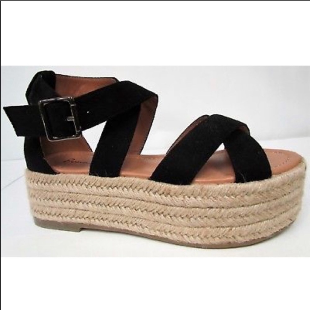 Beautiful espadrille wedges black